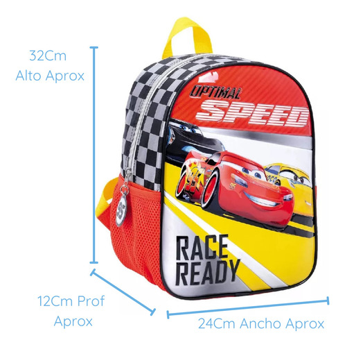 Mochila Escolar Infantil Cars Nena Para Jardin 12 Wabro C