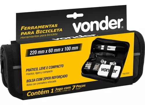 1 Jogo de Ferramentas Para Bicicleta 17 Peças - Vonder Mais usada