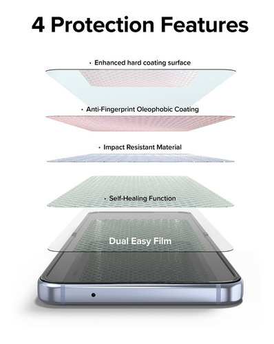 Imagen 4 de 10 de Film Para Galaxy Z Flip 4 Ringke Dual Easy Pack X2 Pantalla