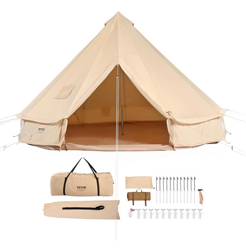 Vevor Tienda De Campaña Glamping De Algodón Impermeable 4m