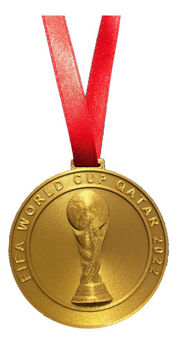 Medalla Qatar Grande 7,5 Cm Relieve Con Cinta