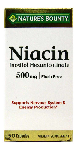 Nature's Bounty Niacin 50cp No Provoca Enrojecimiento - 