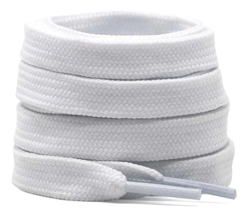 Kit 2 Par Cadarço Flat Para Tenis Air Force 1 Branco - 120cm