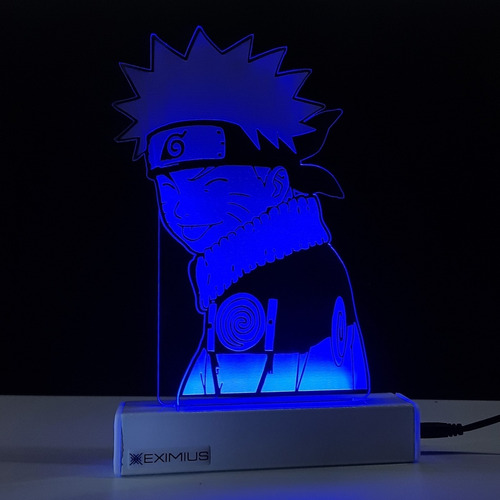 Lámpara Led Velador Acrílico Naruto Regalo Original Animé