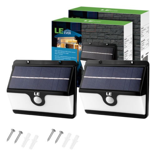 Le Pack 2 Jardín De Sensor De Movimiento De Energía Solar Se