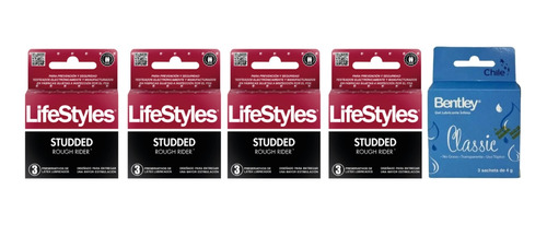 Lifestyles Preservativo Condon Pack 12u Studded Y Lubricante