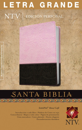 Biblia Ntv, Letra Grande, Sentipiel Rosa/café, Índice 