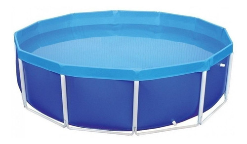 Piscina estrutural redonda Mor 001007 com capacidade de 4500 litros de 2.78m de diâmetro azul