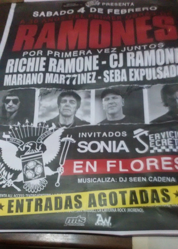 Poster Ramones Autografiado
