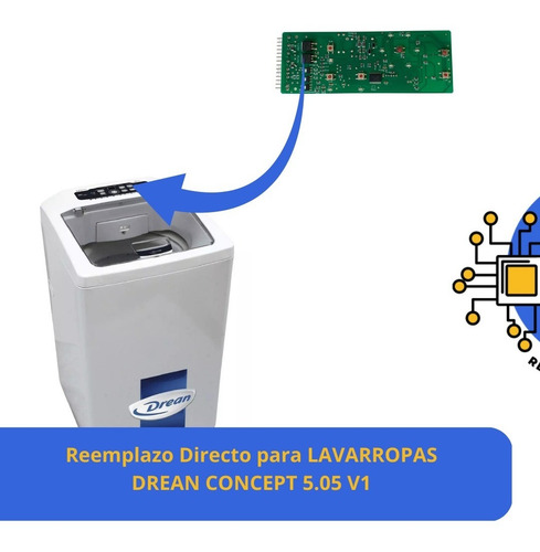 Imagen 4 de 9 de Plaqueta Compatible Para Drean Concept 5.05 V1 Nacional