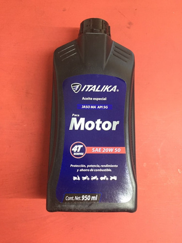 Aceite Motocicleta Italika 4t Original 20w50 1 Lt Mineral