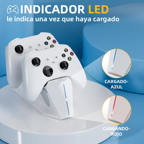 Estación De Carga Dual Para Controles De Xbox Con Baterías