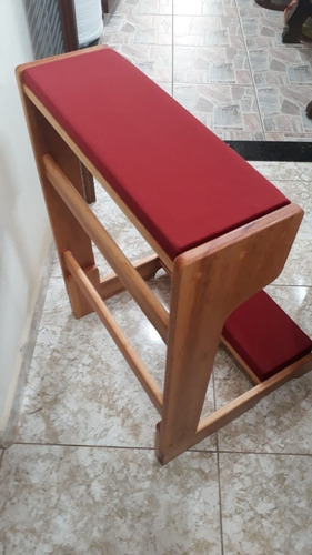 Móvel Para Ajoelhar E Orar Simples Com Almofada Dupla