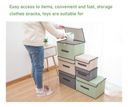 6 Caja De Almacenamiento De Ropa Con Tapa Plegable