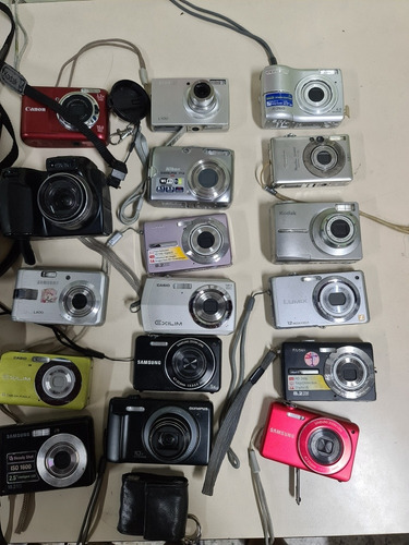 Lote 28 Câmera Digital Kodak Nikon Polaroid Olympus Canon ..
