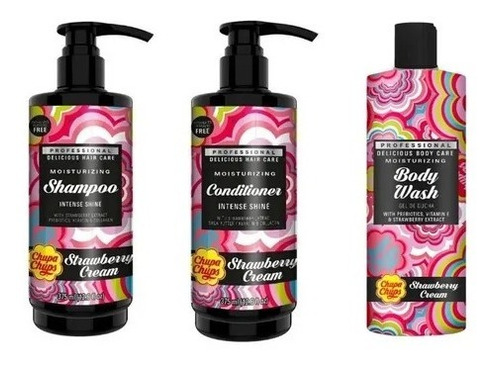 Pack Shampoo & Acondicionador Chupa Chups Strawberry Cuerpo 