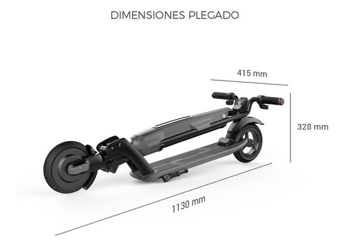 Imagen 8 de 10 de Monopatin Electrico Scooter Auton.30km Usb Gris Cuotas U1