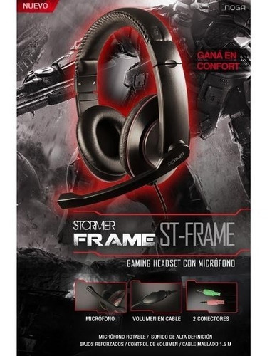 Imagen 2 de 4 de Auriculares Headset Gamer Noga Stormer Frame Pc Ps4