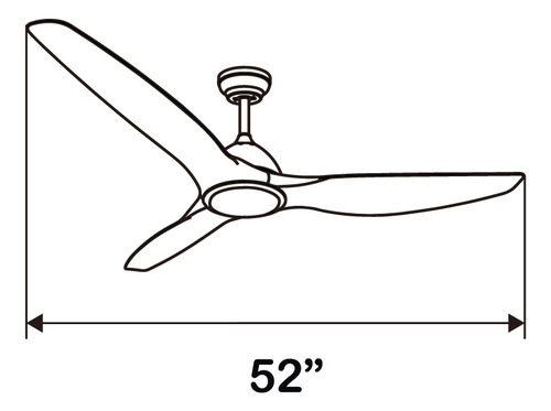 Ventilador De Techo Con Luz Led 52 Bh, 6 Velocidades Cct