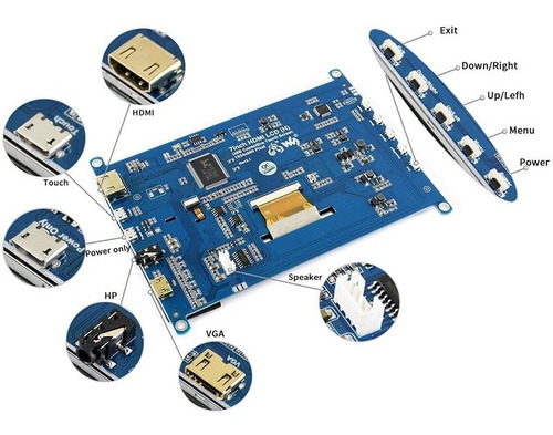 Display Touch 7 Pulgadas Raspberry Pi 3b 3b+ Cdmx Electróni