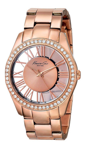 Reloj Kenneth Cole Oro Rosa Transparenc Kc4852 100% Original