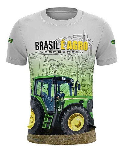 Camiseta Camisa Agro Trator Fazenda Agricultura Uv50