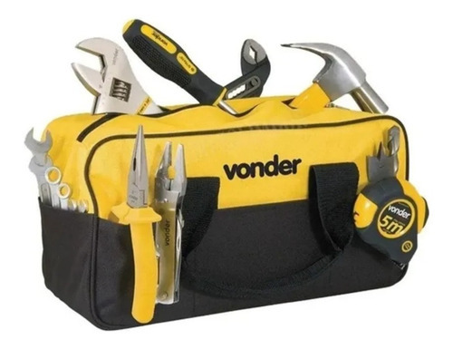 Bolsa Em Lona Para Ferramentas Bl-005 Com 8 Divisões Vonder Cor Amarelo