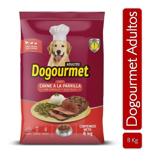 Imagen 1 de 2 de Alimento Para Perros Dogourmet Adultos Carne Parrilla 8kg