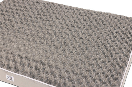 Cama Perro Mascota Pet2go® 100% Lavable - Colchoneta M 75x55 Color Gris Diseño Mediana