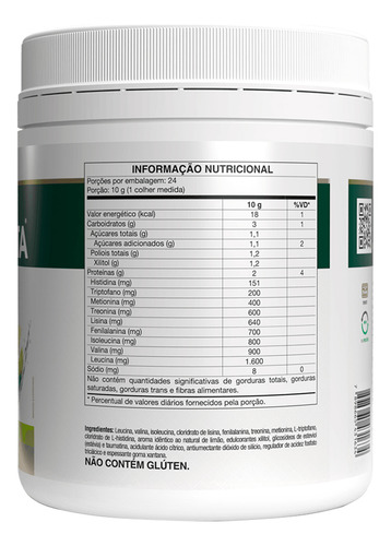 Aminovita Bcaa Vegano Sabor Limão Vitafor 240g 2472070