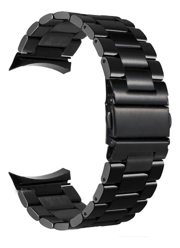 Correa De Eslabones + Funda Con Cristal Para Galaxy Watch 7 Negro/negro 44mm 2 Cm
