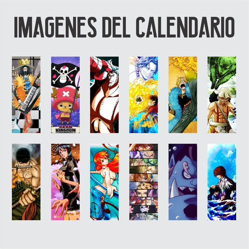Imagen 2 de 9 de Calendario 2023 Anime One Piece, Chainsaw Man, Etc Animeras