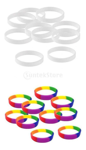 20 Piezas/paquete De Pulseras De Silicona En Pulsera