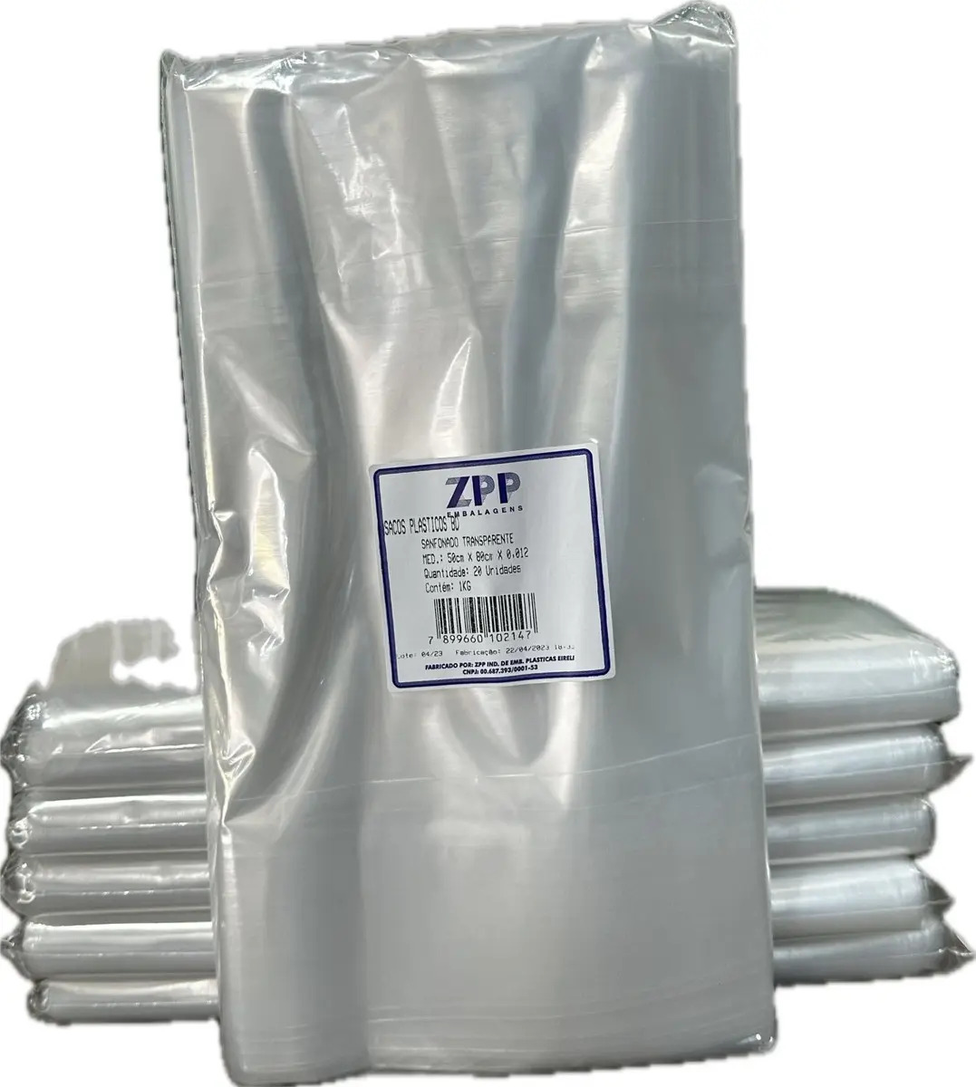 Saco Plástico Reforçado Cesta Básica Capa Fardo 50x80 1kg