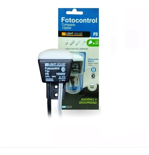 Fotocontrol Fotocelula Fijo 1500w Exterior Apto Led X 24u