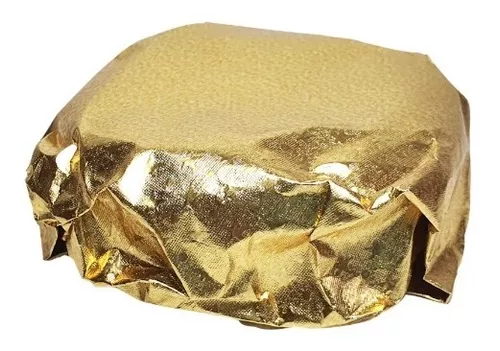 Papel Foil Aluminio para Envolver Chocolates Dorado x100 x10cm FD090