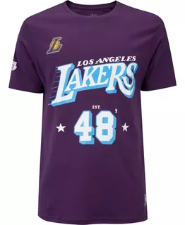 Camiseta Los Angeles Lakers Masculina Nba Manga Curta Nb439