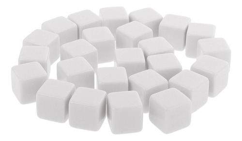 Aexpes Set De 25 Piezas Cuadrado D6 Dados En Blanco Para