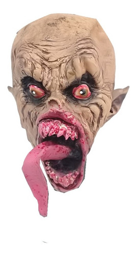 Mascara De Latex Monstruo C/lengua Halloween