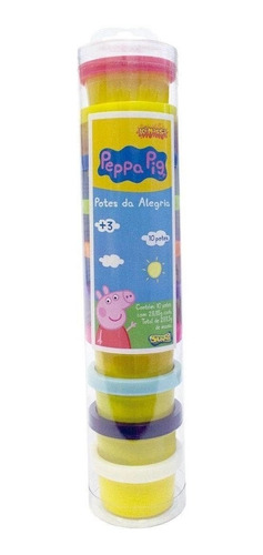 Brinquedo Massinha Potes Da Alegria Peppa Pig Sunny 10 Potes