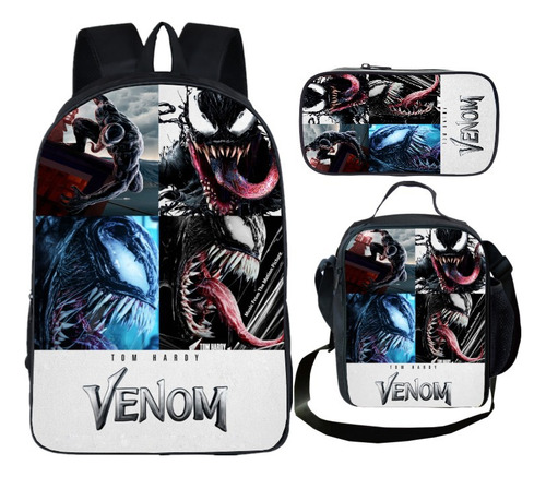 Venta Al Por Mayor Nueva Bolsa Venom Impresa, Juego De 3 Pie