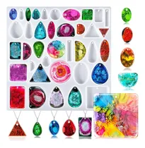 Comprar Resina Moldes Joyería, 38 Cavidades Colgante Moldes De...