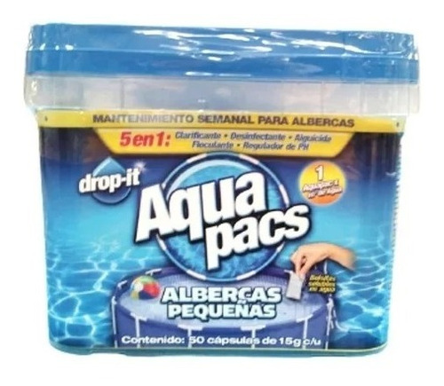 Quimicos Para Alberca 50 Capsulas 15g C/u 5 En 1 Aqua Pacs 