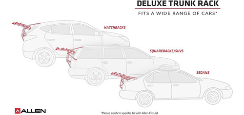 Allen Sports Soporte De Montaje En El Maletero Para 3 Bicicl
