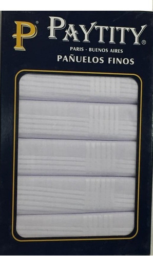 Imagen 1 de 5 de Pañuelos Hombre Finos 100% ALG. Blanco, 6 Unidades