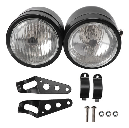 Faros Delanteros Dobles Universales De Hierro Para Motocicle
