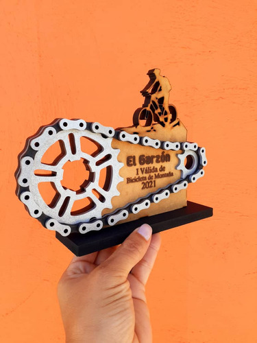Trofeo Grabado Acrílico 10x30 Cm Corte Laser