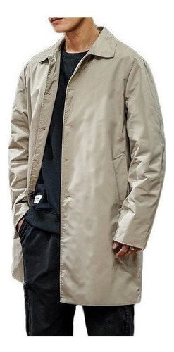 Gabardina De Primavera De Un Solo Pecho Para Hombre