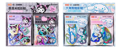 Set 120 Stickers Kawai  Cinnamoroll Kuromi Importado