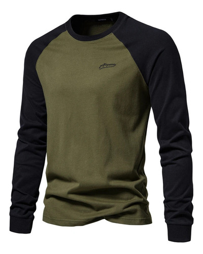 Camisetas Pactwork Casuales De Manga Larga Con Cuello En O P